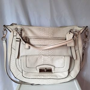 *BNWOT* White croc skin COACH purse